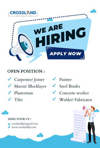 Flyer: Now Hiring – Crossland Construction