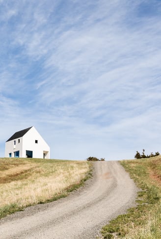 Les Rochers is located on a hilltop