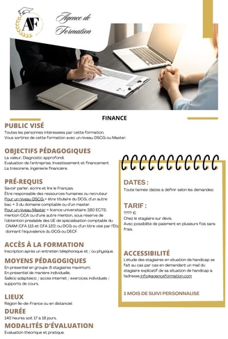 Programme bases de la finance