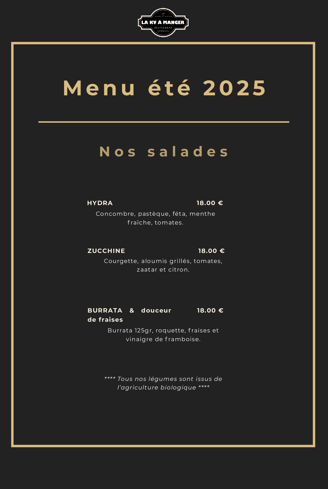 Menu - LA KV A MANGER - Salades