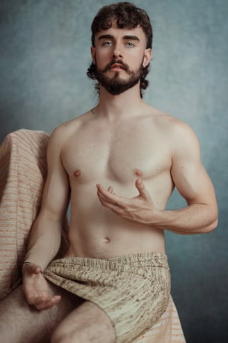 Séance photo homme nu en studio à Courfaivre