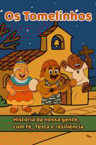 Capa do quadrinho Os Tomelinhos, com histórias de fé, festa e resiliência quilombola