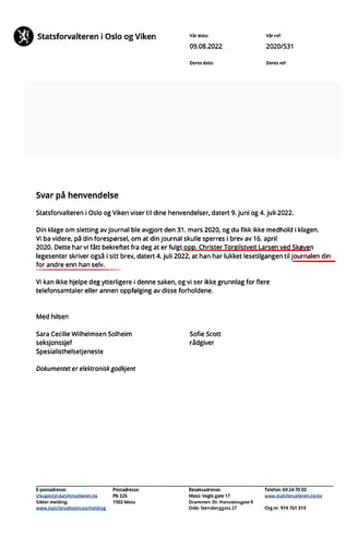 Statsforvalteren, Christer Torgilstveit Larsen,overlege Frogner, Majorstuen Medisinske,Medpoint AS, Oslo