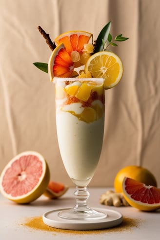 orange, grapefruit and ginger smoothie