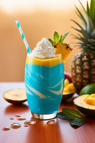mango, pineapple and coconut water smoothie
