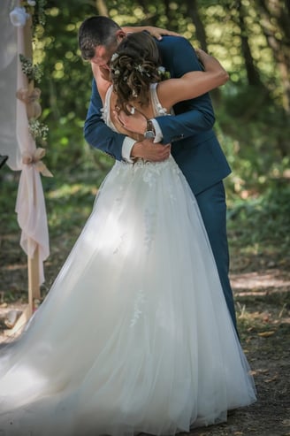 photo de mariage en couleurs naturelles