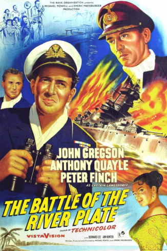 Poster for the movie, The Battle of the River Plate. 