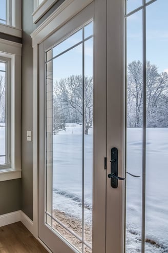 porta finestra installata da equipe home in una casa di montagna a Venezia