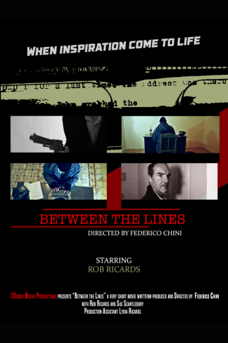 Poster for the short film, Between the Lines.