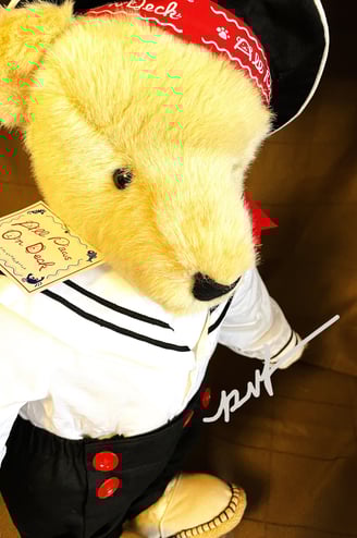teddy bear Cornelius VanderBear dressed in sailor costume