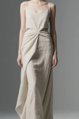 Linen fabric garments -Dress and evening gown