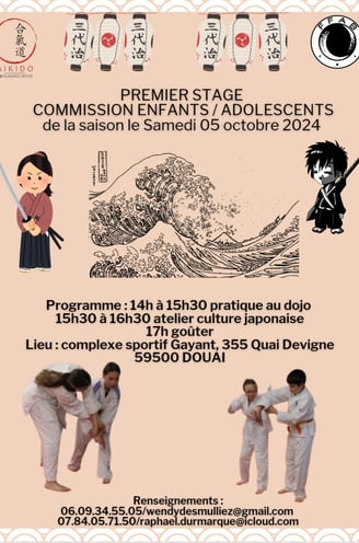 stage aïkido douai enfant adolescent
