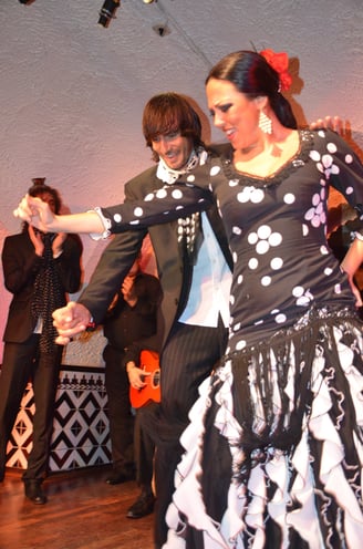 Flamenco show dancing duet in Barcelona, Spain