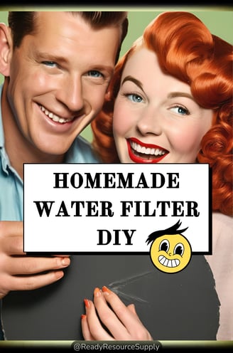 a couple posing with a diy water filter