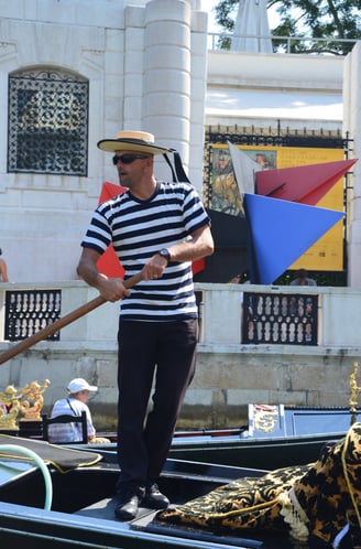 Gondolier in Venice, Italy