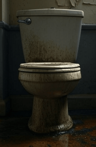 Toilettes sales pour la journée mondiale des toilettes