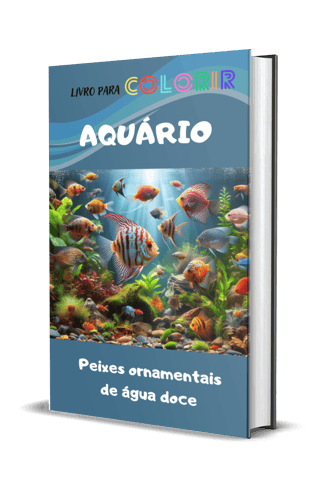 E-book para colorir. Aquário: Peixes de água doce