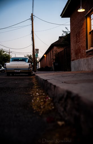 Old Plymouth classic car in Tucson Arizona
