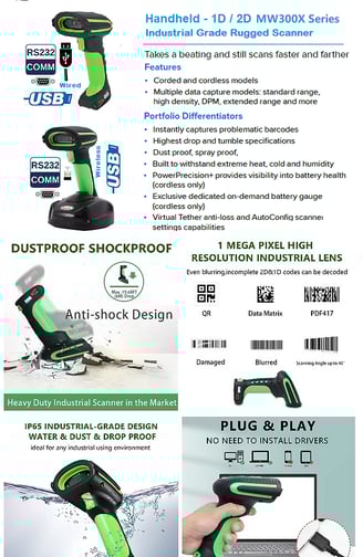 mavenworks track and trace Rugged Industrial 1D & 2D Code Reader