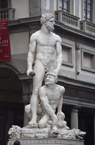 Statue of Hercules and Cacus in Florence, Italy