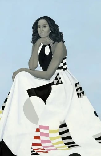 Amy Sherald, que pintou o retrato oficial de Michelle Obama