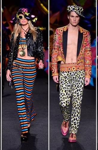 A Moschino existe desde a década de 80 e é conhecida por seu jeito humorado, colorido, estampado e d