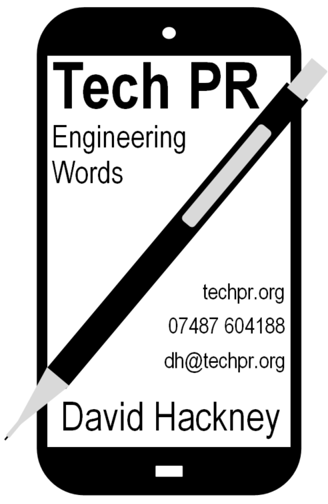 Tech PR logo with contact details