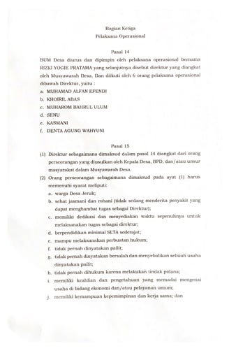 Halaman 11 - Anggaran Dasar BUMDes Idaman Sejati