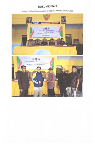 Dokumentasi MUSDes Halaman 1 - LPJ BUMDes T.A, 2023