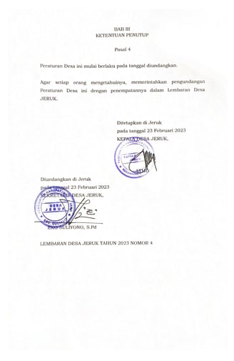 Halaman 5 - Surat Keputusan Pendirian BUMDes Idaman Sejati