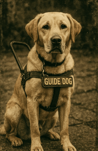 Chien guide au repos pour la journée internationale des chiens guides