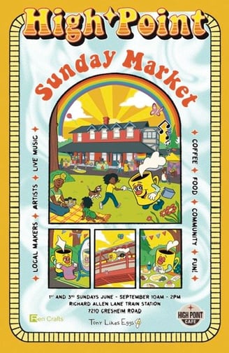High Point Sunday Market 2025 poster