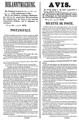 Bekanntmachung Nancy 3 September 1870