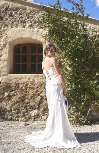 mariée pose de dos