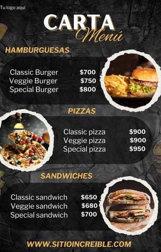 AvantiRed fabrica cartas menu personalizadas