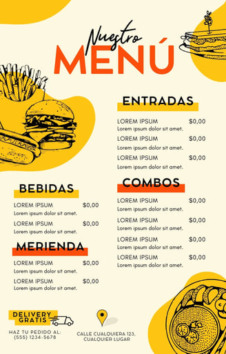 AvantiRed fabrica cartas menu vertical personalizadas