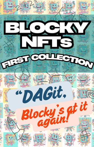 Blocky NFT Launch Flyer