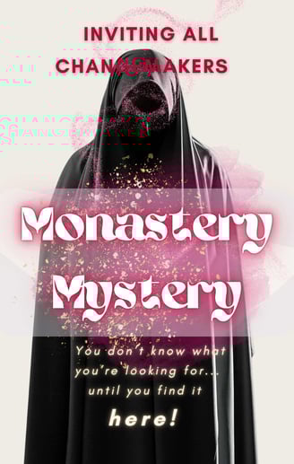 invitation to Monastery Mystery serious game weekend retreat with Dorchess from Awe Academy