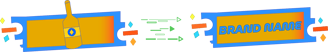 Visual preview of Adding Logo Title Graphics Transformation - from left to right
