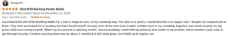 5 star review of buffway slim wallet about rfid blocking for travel and everyday use