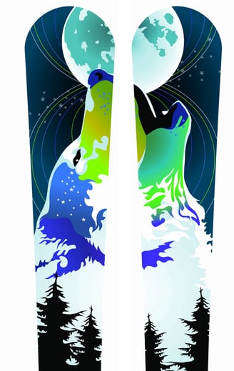 Sérigraphie pour skis alpin