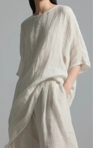 Linen Fabric Garment-Top and Pants