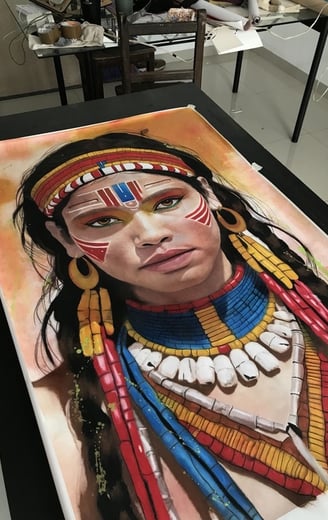 obra da série "Etnias em Cores"