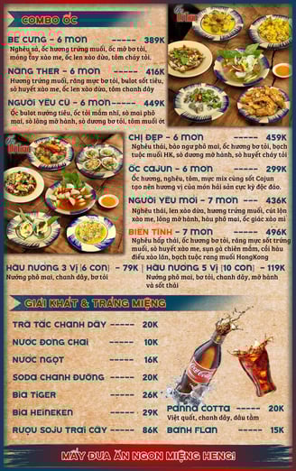 Combo ốc tại Ốc Dì Toàn - quán ngon quận Bình Thạnh