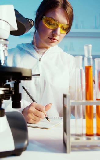 Cosmetic Scientist woman in Lab