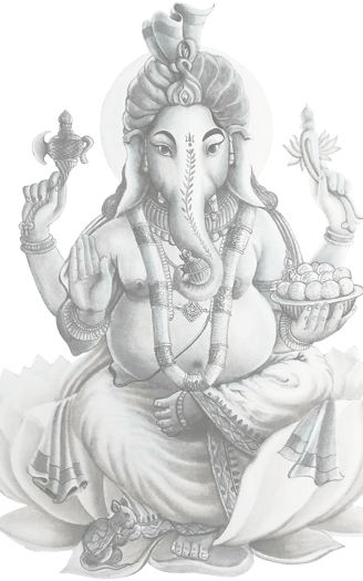 Ganapati-black-and-white
