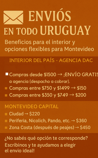 Formas de Envío y costos Yunta Orgánicos