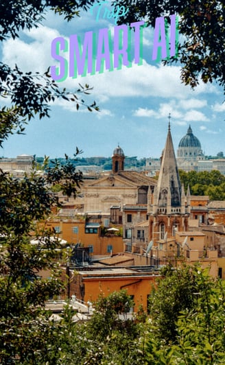 a cityscape of a church with a view of a church and a church in Rome Italy