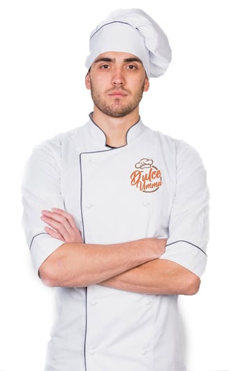 Vestimenta de panaderia con el logo de dulce umma