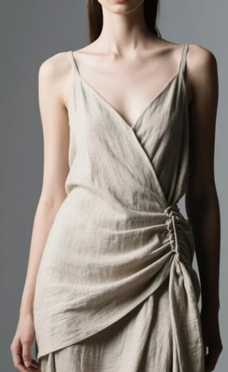 Hemp fabric fashion - halter dresses